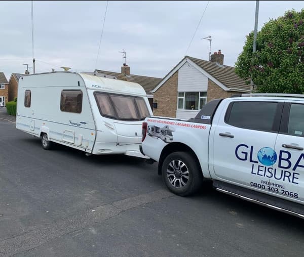 Motorhome and caravan lineup